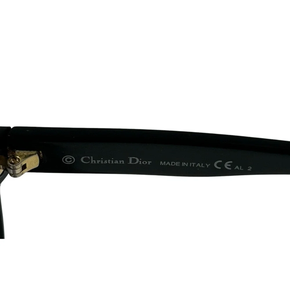 Dior Black Square Frame Sunglasses w/Gold Accents DiorMitzA3 EUC